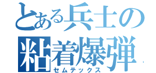 とある兵士の粘着爆弾（セムテックス）