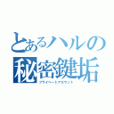 とあるハルの秘密鍵垢（プライベートアカウント）