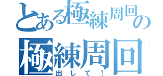 とある極練周回の極練周回（出して！）