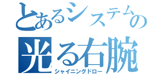 とあるシステムの光る右腕（シャイニングドロー）