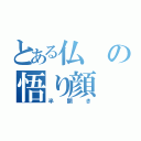 とある仏の悟り顔（半開き）