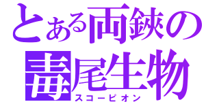 とある両鋏の毒尾生物（スコーピオン）