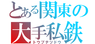 とある関東の大手私鉄（トウブテツドウ）