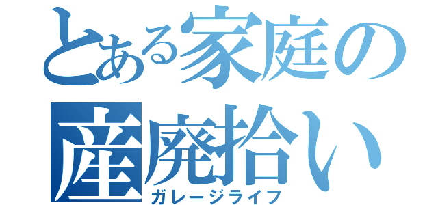 とある家庭の産廃拾い（ガレージライフ）