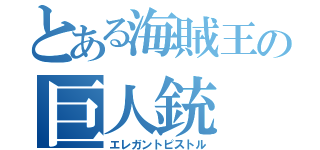 とある海賊王の巨人銃（エレガントピストル）