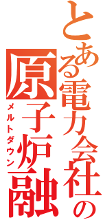 とある電力会社の原子炉融解（メルトダウン）