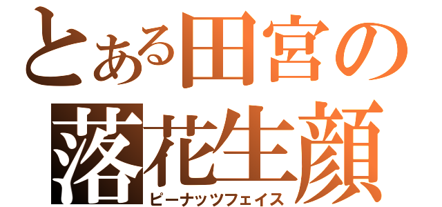 とある田宮の落花生顔（ピーナッツフェイス）