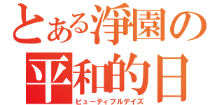 とある淨園の平和的日々（ビューティフルデイズ）