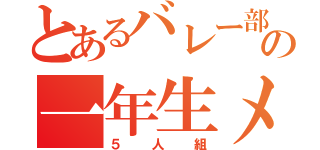 とあるバレー部の一年生メンバー（５人組）