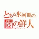 とある氷河期の歯の鮮人（平く厚いツングースインディオ）