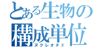 とある生物の構成単位（ヌクレオチド）