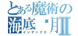 とある魔術の海底捞月Ⅱ（インデックス）