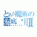 とある魔術の海底捞月Ⅱ（インデックス）