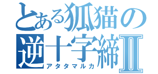 とある狐猫の逆十字締Ⅱ（アタタマルカ）