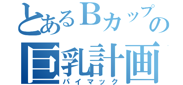 とあるＢカップの巨乳計画（パイマック）