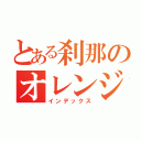 とある刹那のオレンジ（インデックス）