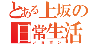 とある上坂の日常生活（ショボン）