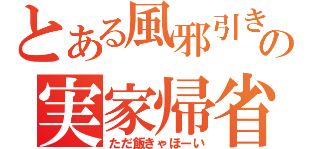 とある風邪引きの実家帰省（ただ飯きゃほーい）