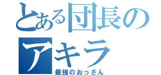 とある団長のアキラ（最強のおっさん）