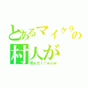 とあるマイクラの村人が（死んだ！！ｗｏｗ）