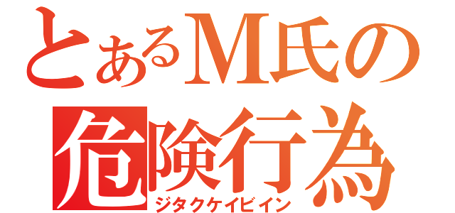 とあるＭ氏の危険行為（ジタクケイビイン）