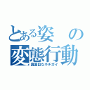 とある姿の変態行動（真面目なキチガイ）