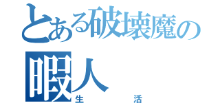 とある破壊魔の暇人（生活）