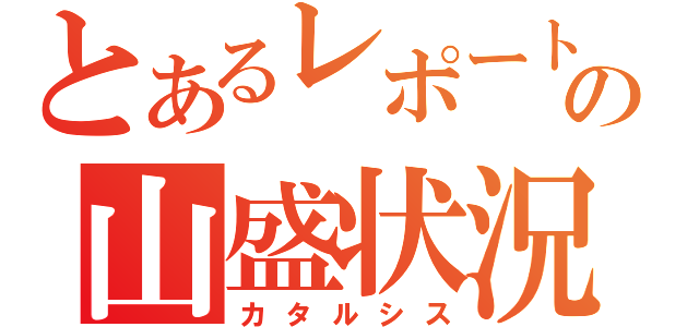 とあるレポートの山盛状況（カタルシス）