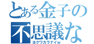 とある金子の不思議な問題（ヨクワカラナイｗ）