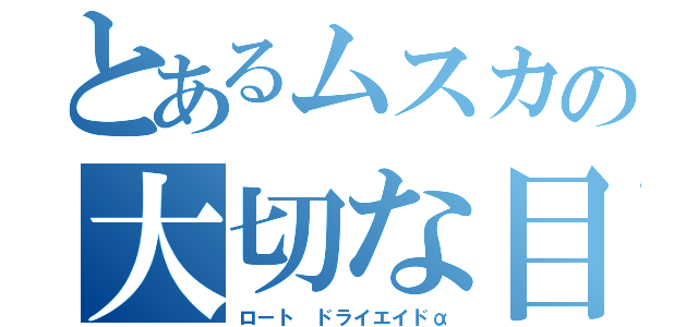 とあるムスカの大切な目薬（ロート ドライエイドα）