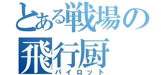 とある戦場の飛行厨（パイロット）