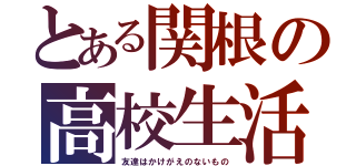 とある関根の高校生活（友達はかけがえのないもの）