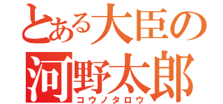 とある大臣の河野太郎（コウノタロウ）