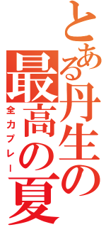 とある丹生の最高の夏（全力プレー）