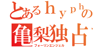 とあるｈｙｐｈｅｎの亀梨独占（フォーリンエンジェル）