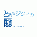 とあるジジイの頭（バーニングライト）