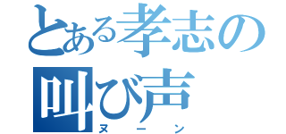 とある孝志の叫び声（ヌーン）