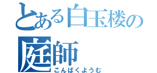 とある白玉楼の庭師（こんぱくようむ）