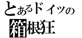 とあるドイツの箱根狂（）