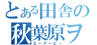 とある田舎の秋葉原ヲタ（エーケービー）