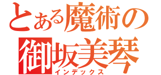 とある魔術の御坂美琴（インデックス）