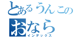 とあるうんこのおなら（インデックス）