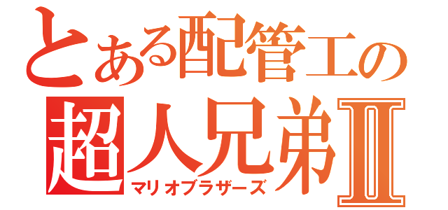 とある配管工の超人兄弟Ⅱ（マリオブラザーズ）