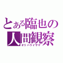 とある臨也の人間観察（オリハライザヤ）