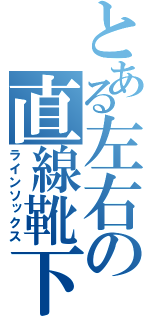 とある左右の直線靴下（ラインソックス）