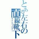 とある左右の直線靴下（ラインソックス）