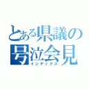 とある県議の号泣会見（インデックス）