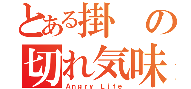 とある掛の切れ気味生活（Ａｎｇｒｙ　Ｌｉｆｅ）