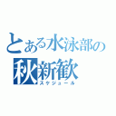 とある水泳部の秋新歓（スケジュール）