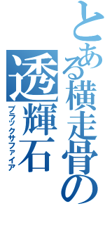 とある横走骨の透輝石（ブラックサファイア）